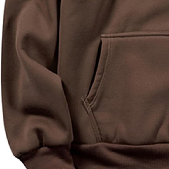 Floerns Men's Graphic Print Long Sleeve Drawstring Hoodie Pullover Sweatshirt - Picture 3 of 4